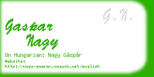 gaspar nagy business card